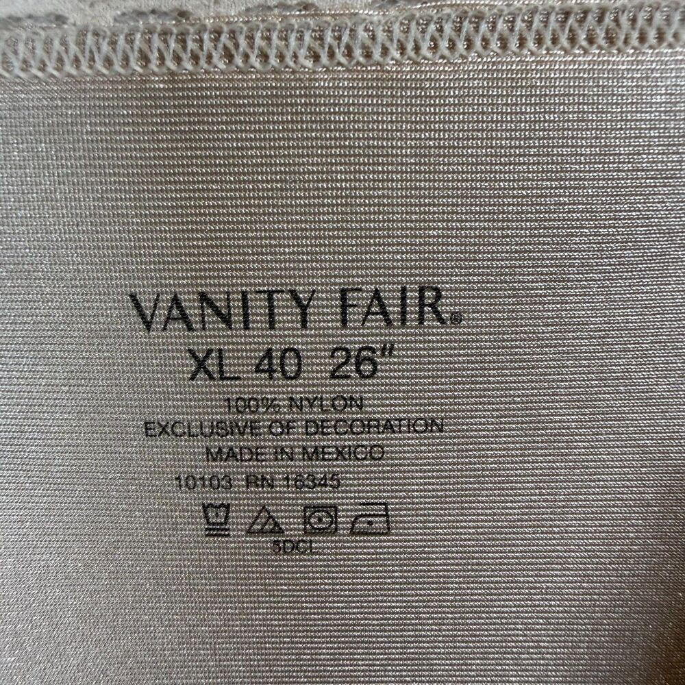 Vanity Fair Full Slip Dress Beige 26" Length Size XL NWT Layering Neutral - Picture 9 of 11